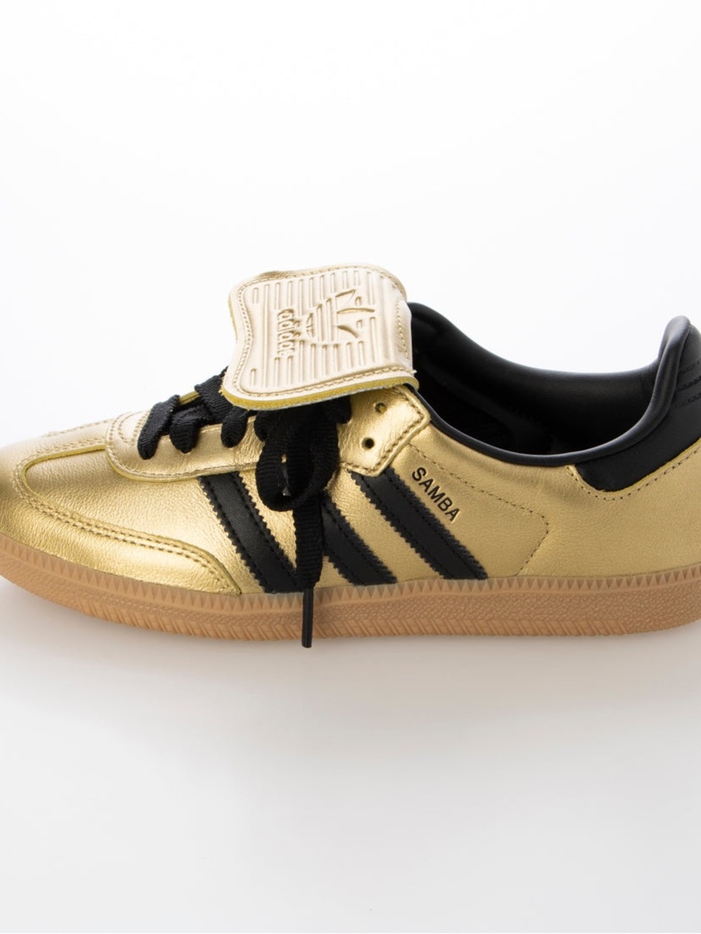 adidas Gold and Black Samba Trainers with Gum Sole - Picture 3 of 8